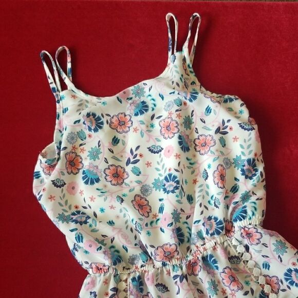 My Michelle Girls Floral Print Romper , Medium - Picture 2 of 6